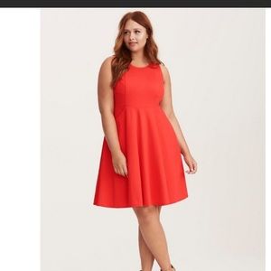 Torrid seamed ponte skater dress